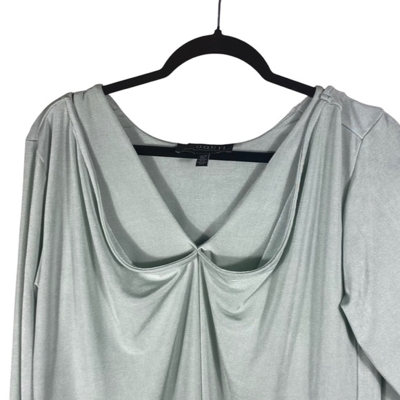 Eloquii Mint Green Layered top with draped bodice. Sz 18/20 - Picture 2 of 7
